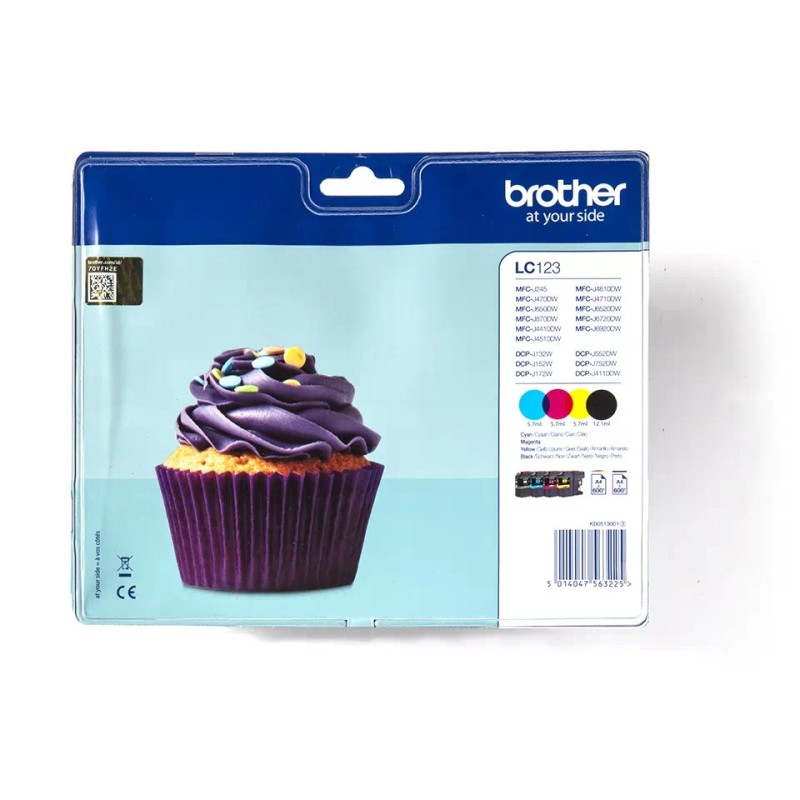 LC123VALBP VALUE PACK BK,C,M,Y 600p EACH BROTHER LC123VALBP LC123VALBP VALUE PACK BK,C,M,Y 600p EACH BROTHER LC123VALBP
