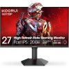 KOORUI GAMING MONITOR 27"  QHD 2K IPS  200Hz HEIGHT ADJUSTABLE 1MS 2X HDMI &amp;amp; DP  3YW  G2722P