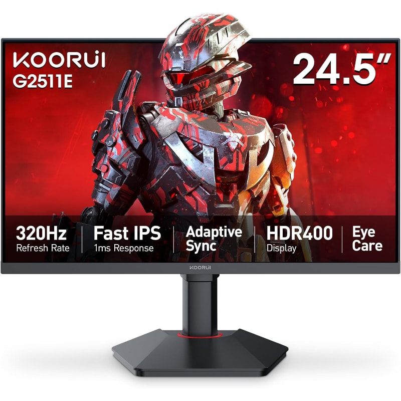 KOORUI GAMING MONITOR 24.5" FHD IPS 320Hz HEIGHT ADJUSTABLE 1MS HDMI/DP 3YW G2511E KOORUI GAMING MONITOR 24.5" FHD IPS 320Hz HEIGHT ADJUSTABLE 1MS HDMI/DP 3YW G2511E